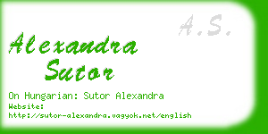 alexandra sutor business card
